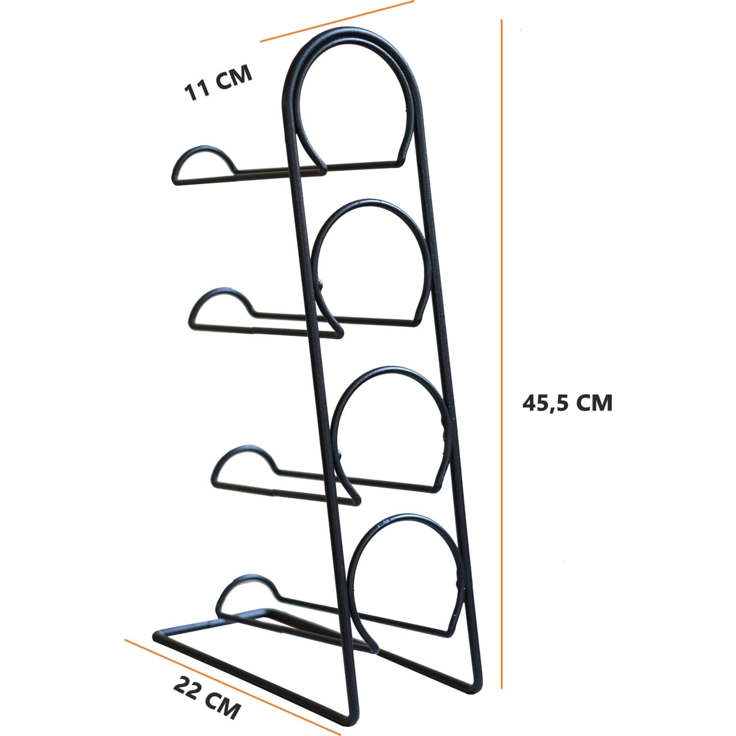 Metal Tel 4 Bölmeli Şaraplık 7001-3