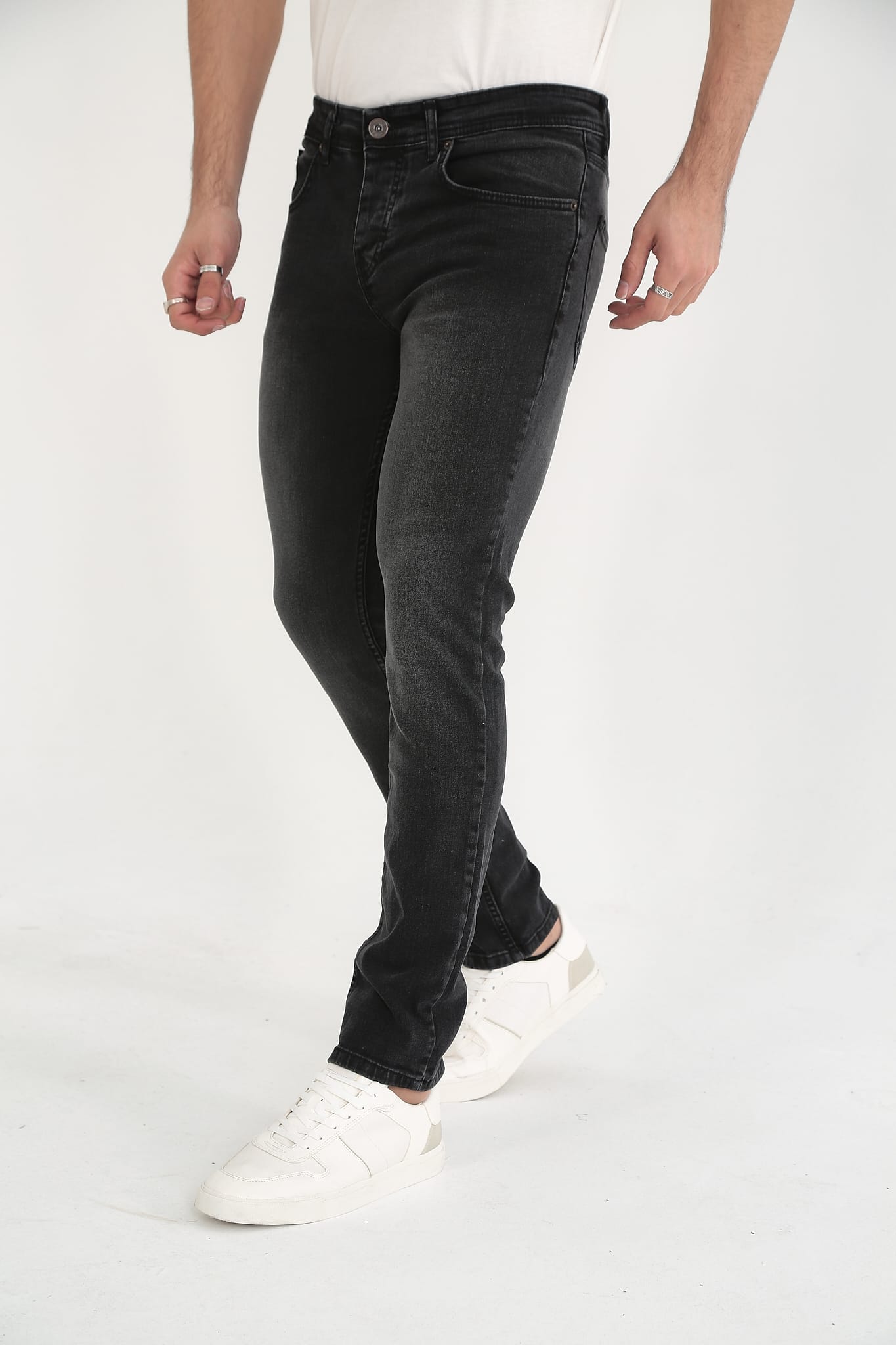 D'Vision Erkek Jean Siyah Taşlamalı M-5220-82-1