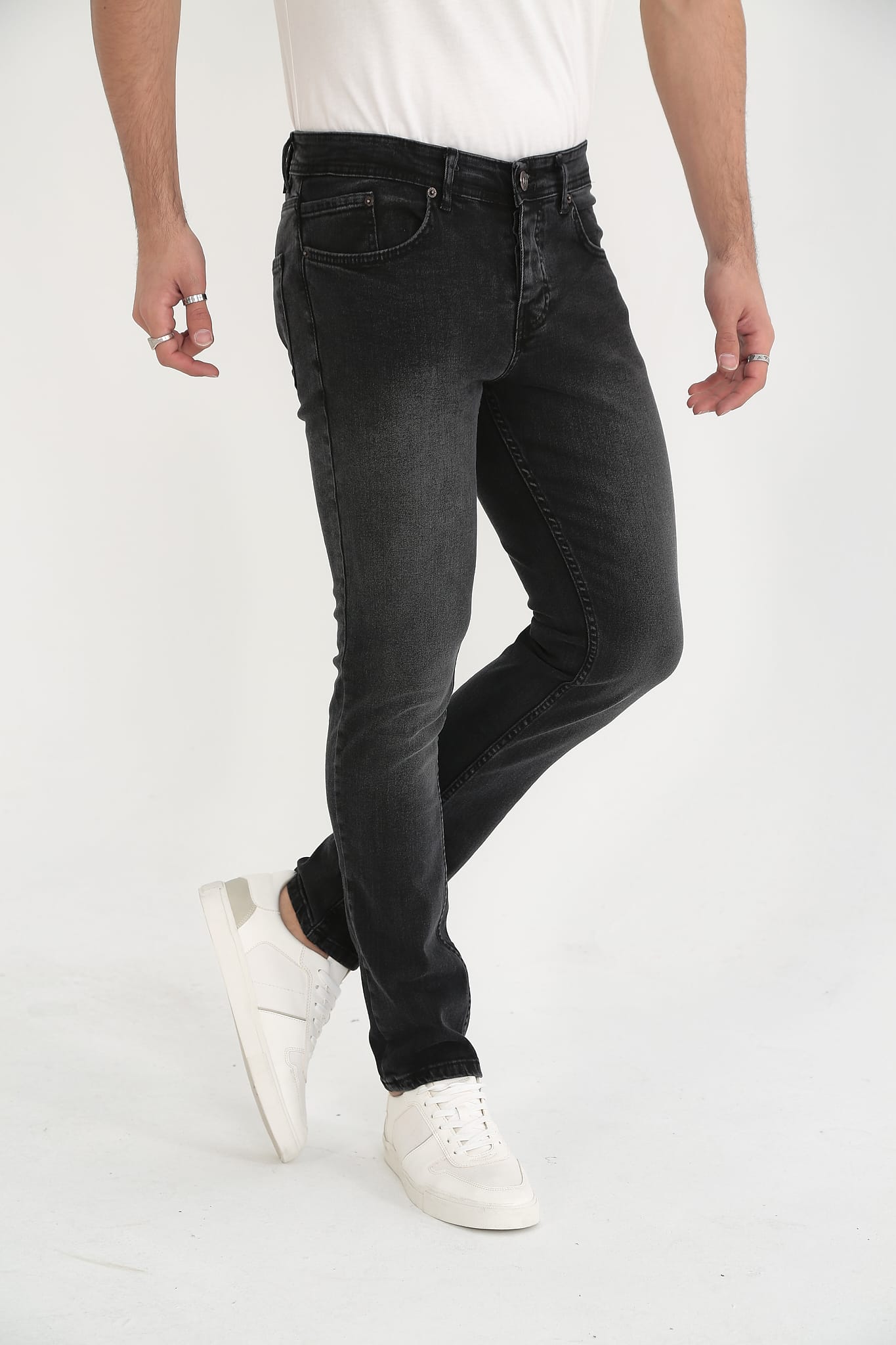 D'Vision Erkek Jean Siyah Taşlamalı M-5220-82-2