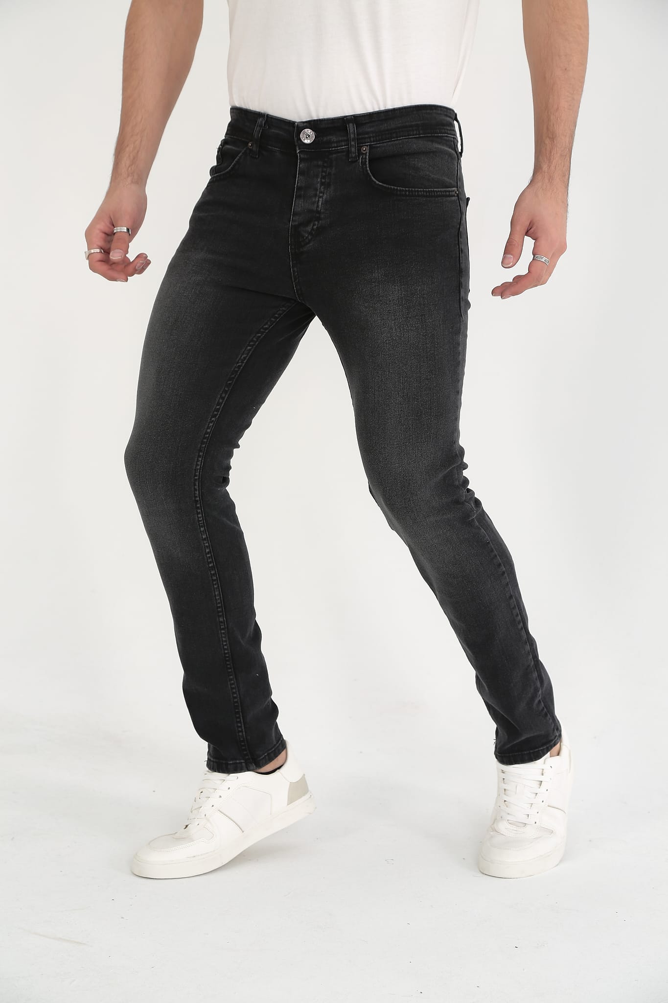 D'Vision Erkek Jean Siyah Taşlamalı M-5220-82-3