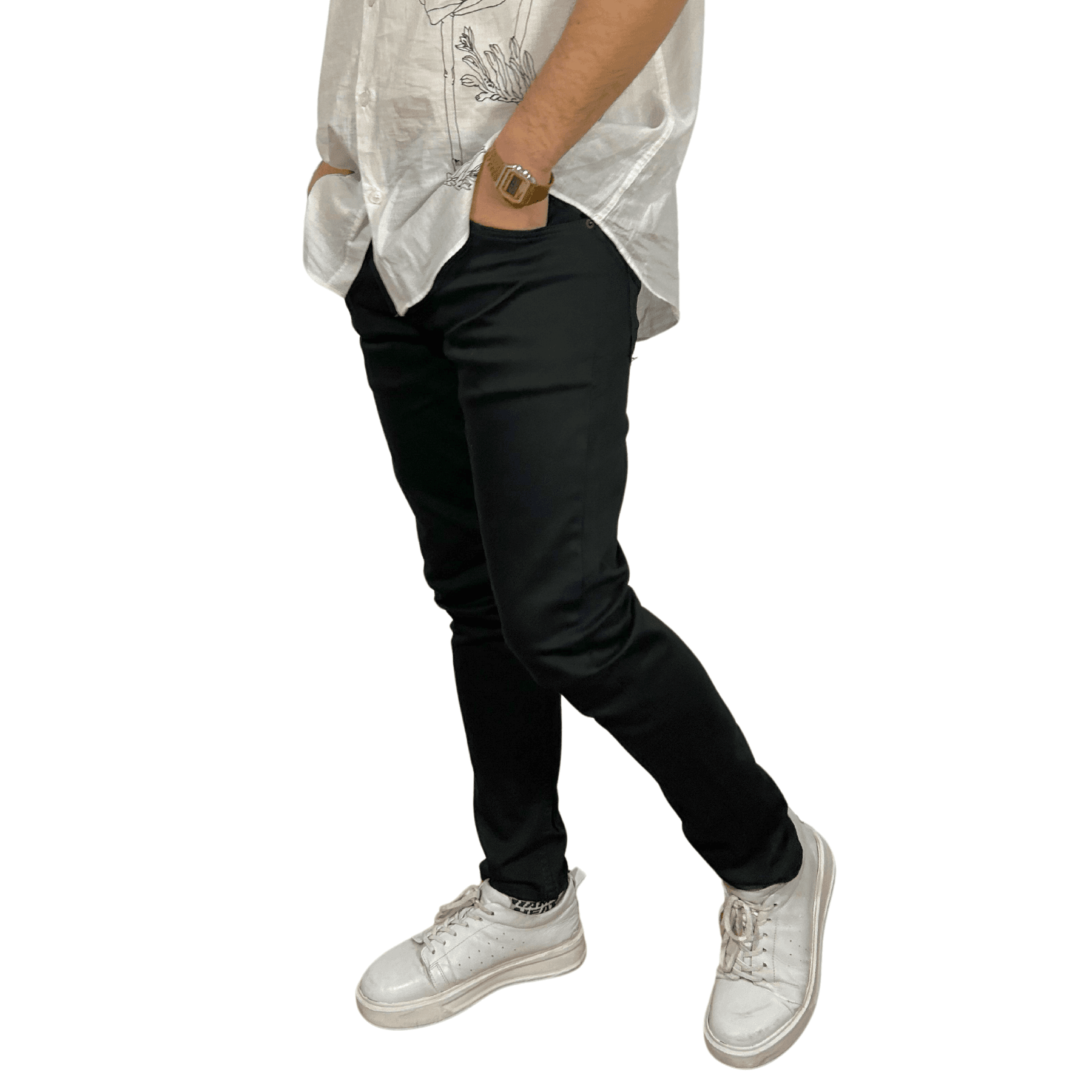 D'Vision Siyah Erkek Kot Pantolon Slim Fit-3