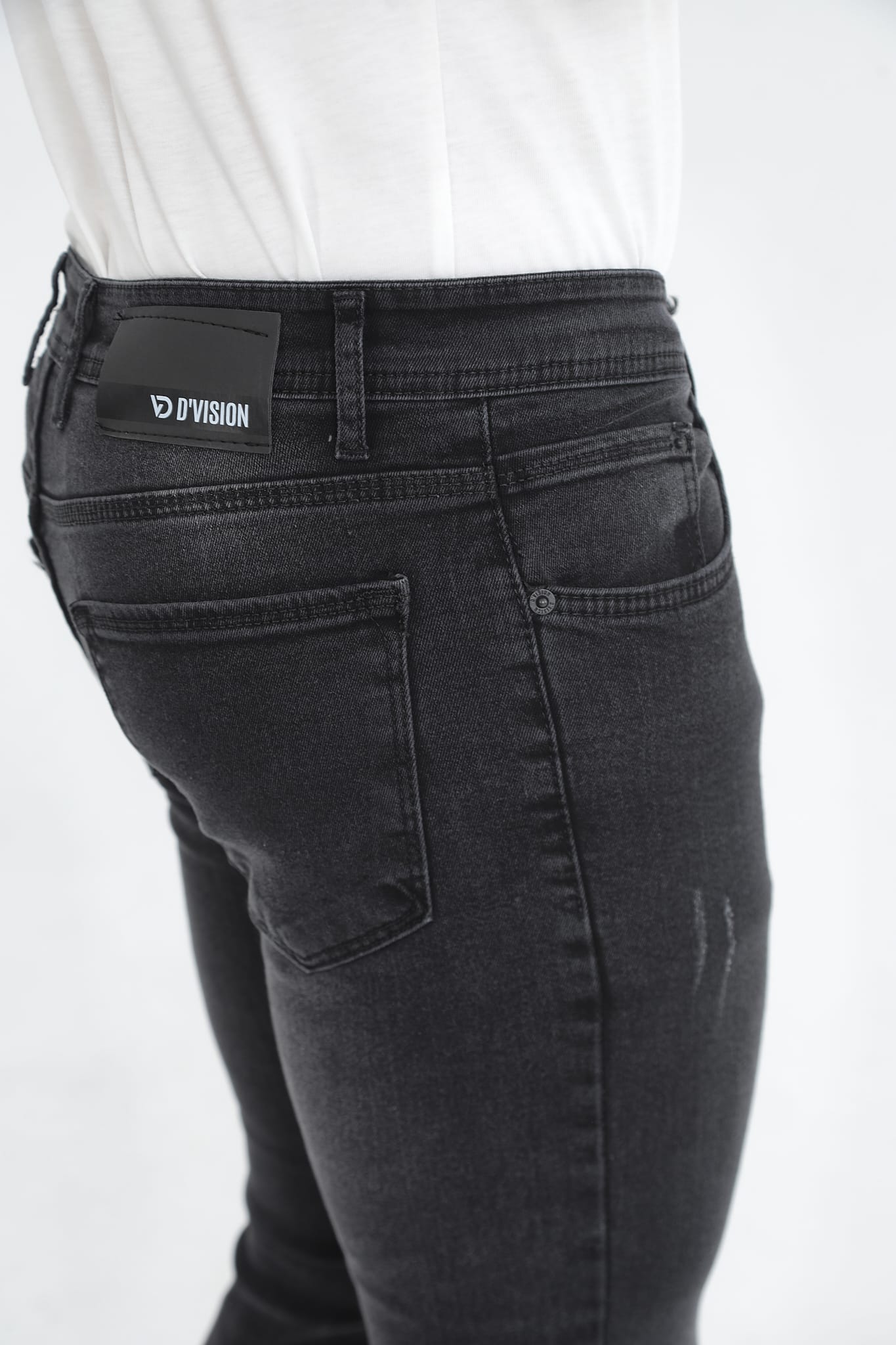 D'Vision Slim Fit Erkek Kot Pantolon Siyah Taşlamalı Jean G5220273-4