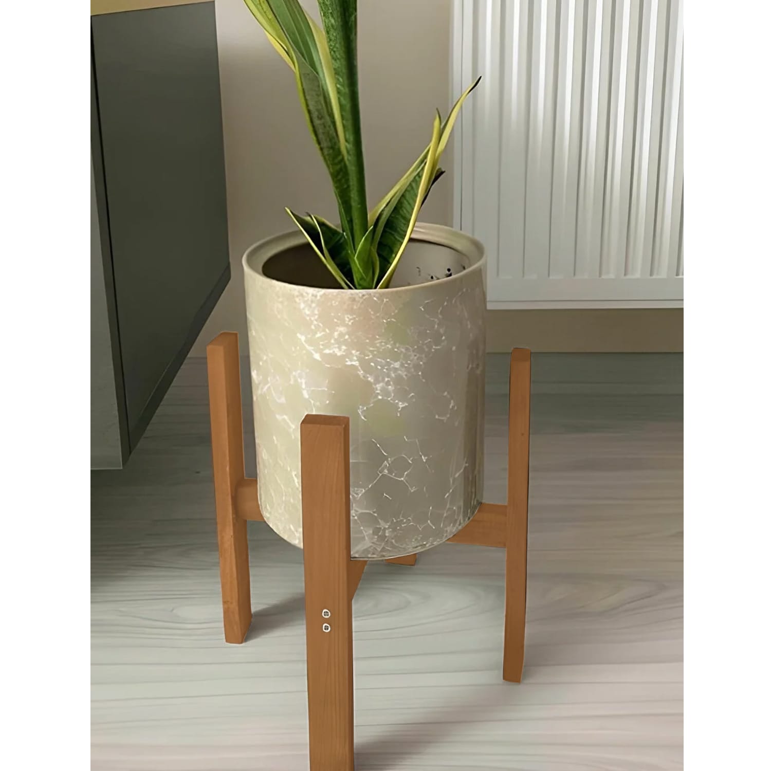 Ahşap Saksı Standı Çiçeklik Raf Stand 2199-1