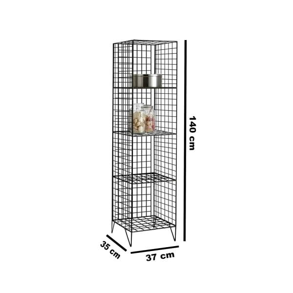 Tel Kitaplık Raf Dolap Dekoratif Kitaplık 5045-3