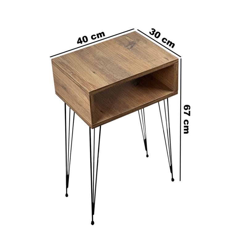 Raflı Dekoratif Yan Sehpa Komodin 5089-3