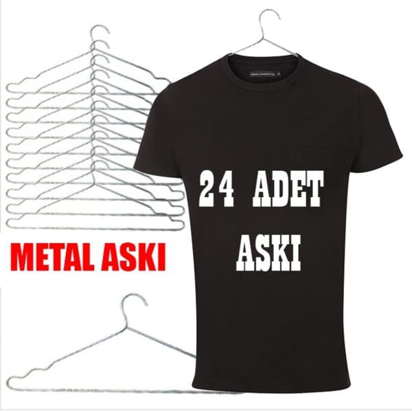 Metal 24lü Elbise Kıyafet Askısı 6066 Metal 24lü Elbise Kıyafet Askısı 6066 - Görsel 3