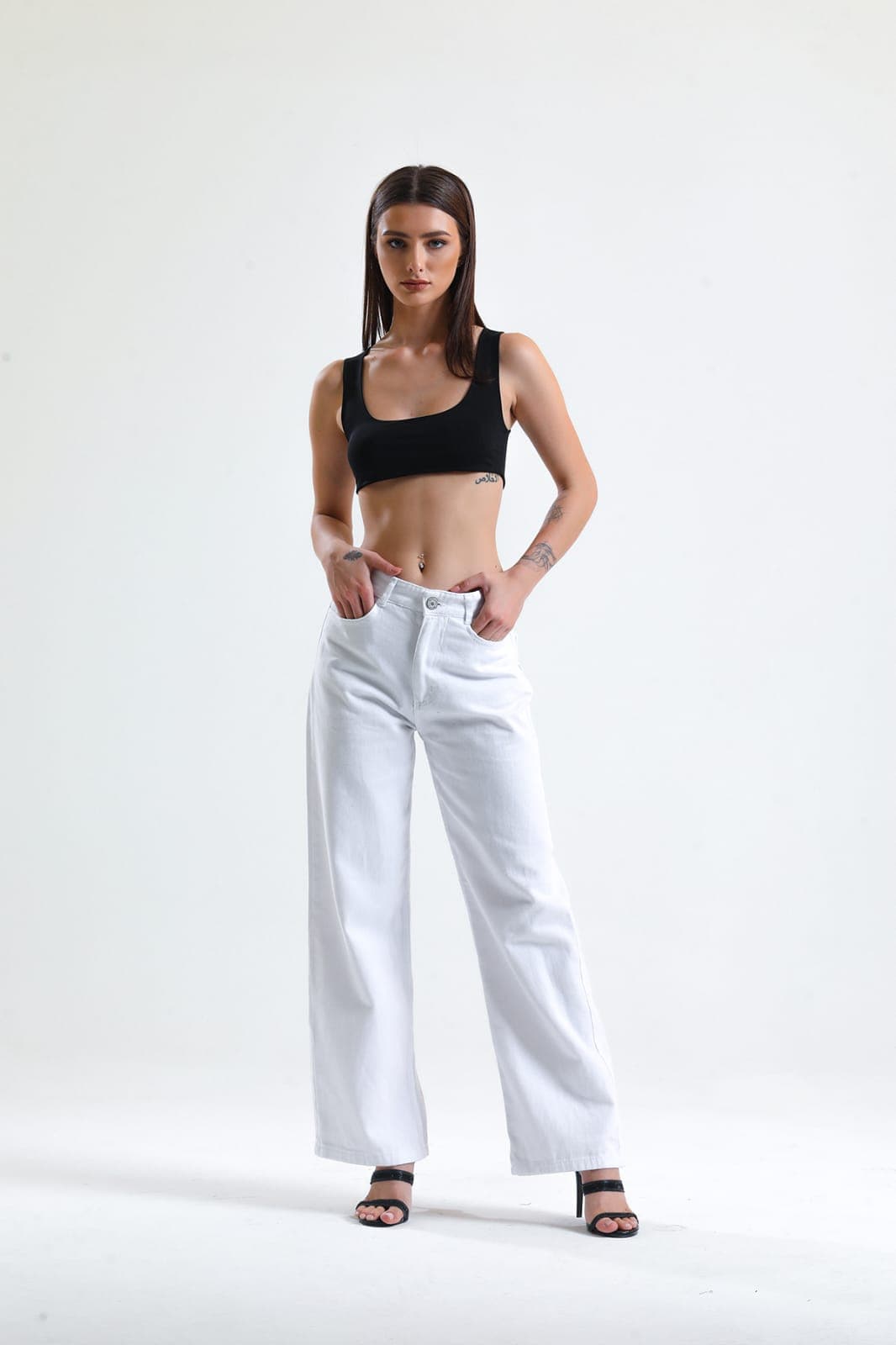 Vovikon KN Beyaz Gabardin Boyfriend Bol Paça Pantolon Vovikon KN Beyaz Gabardin Boyfriend Bol Paça Pantolon - Görsel 6