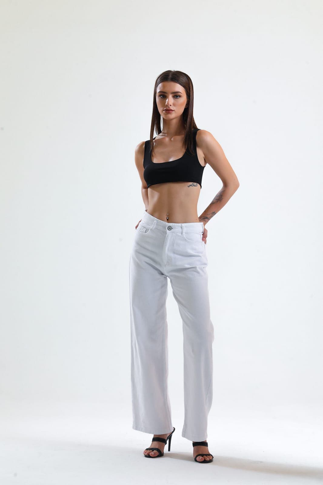 Vovikon KN Beyaz Gabardin Boyfriend Bol Paça Pantolon Vovikon KN Beyaz Gabardin Boyfriend Bol Paça Pantolon - Görsel 7