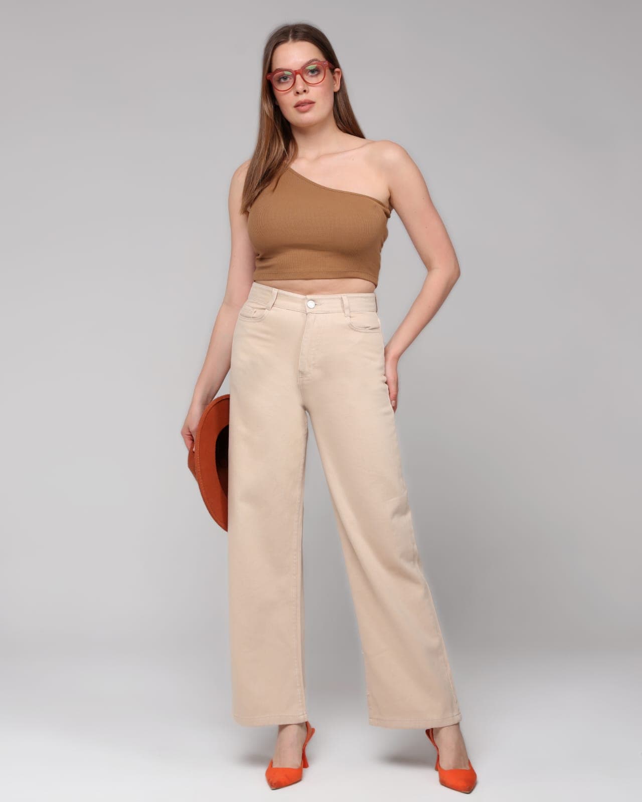 Vovikon KN Bej Gabardin Boyfriend Bol Paça Pantolon Vovikon KN Bej Gabardin Boyfriend Bol Paça Pantolon - Görsel 1