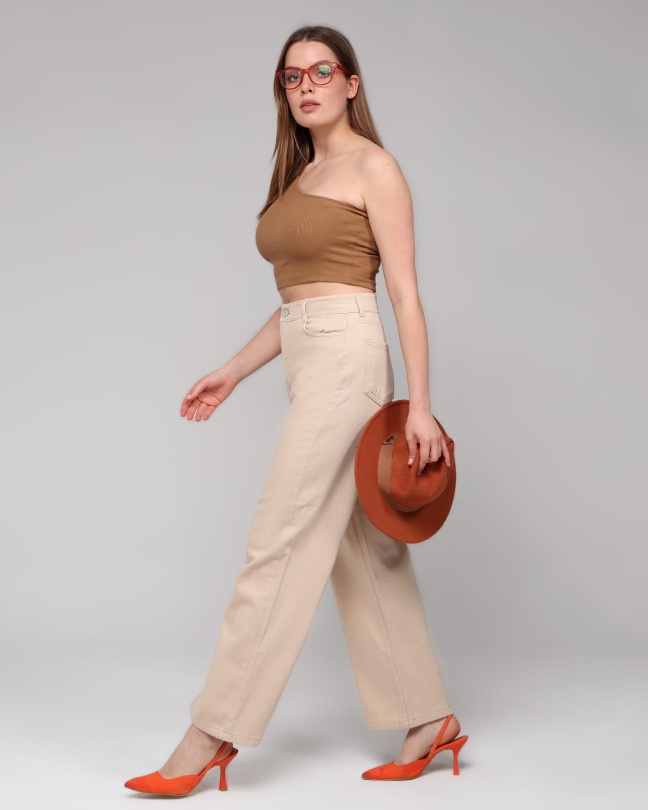 Vovikon KN Bej Gabardin Boyfriend Bol Paça Pantolon Vovikon KN Bej Gabardin Boyfriend Bol Paça Pantolon - Görsel 4