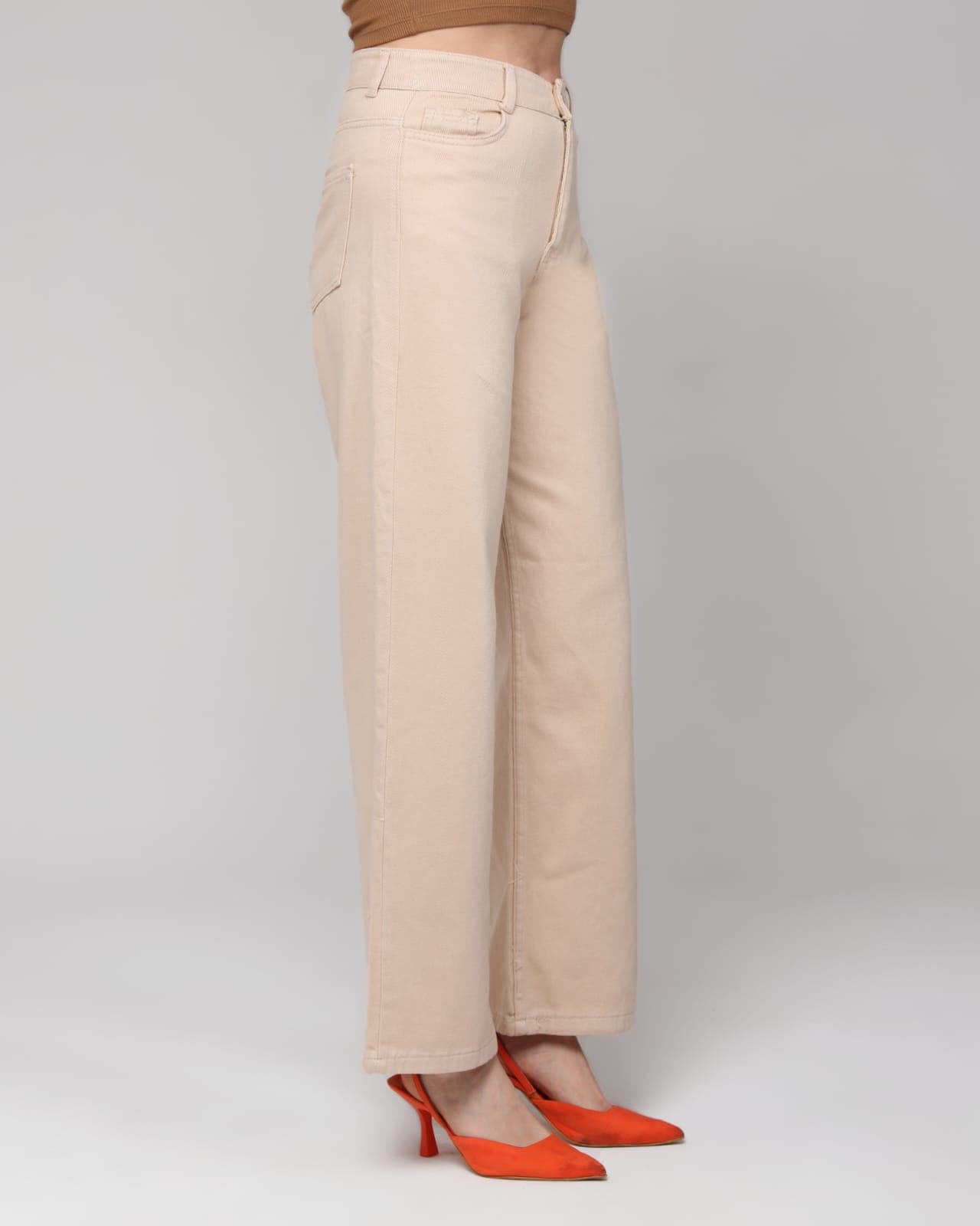 Vovikon KN Bej Gabardin Boyfriend Bol Paça Pantolon Vovikon KN Bej Gabardin Boyfriend Bol Paça Pantolon - Görsel 8