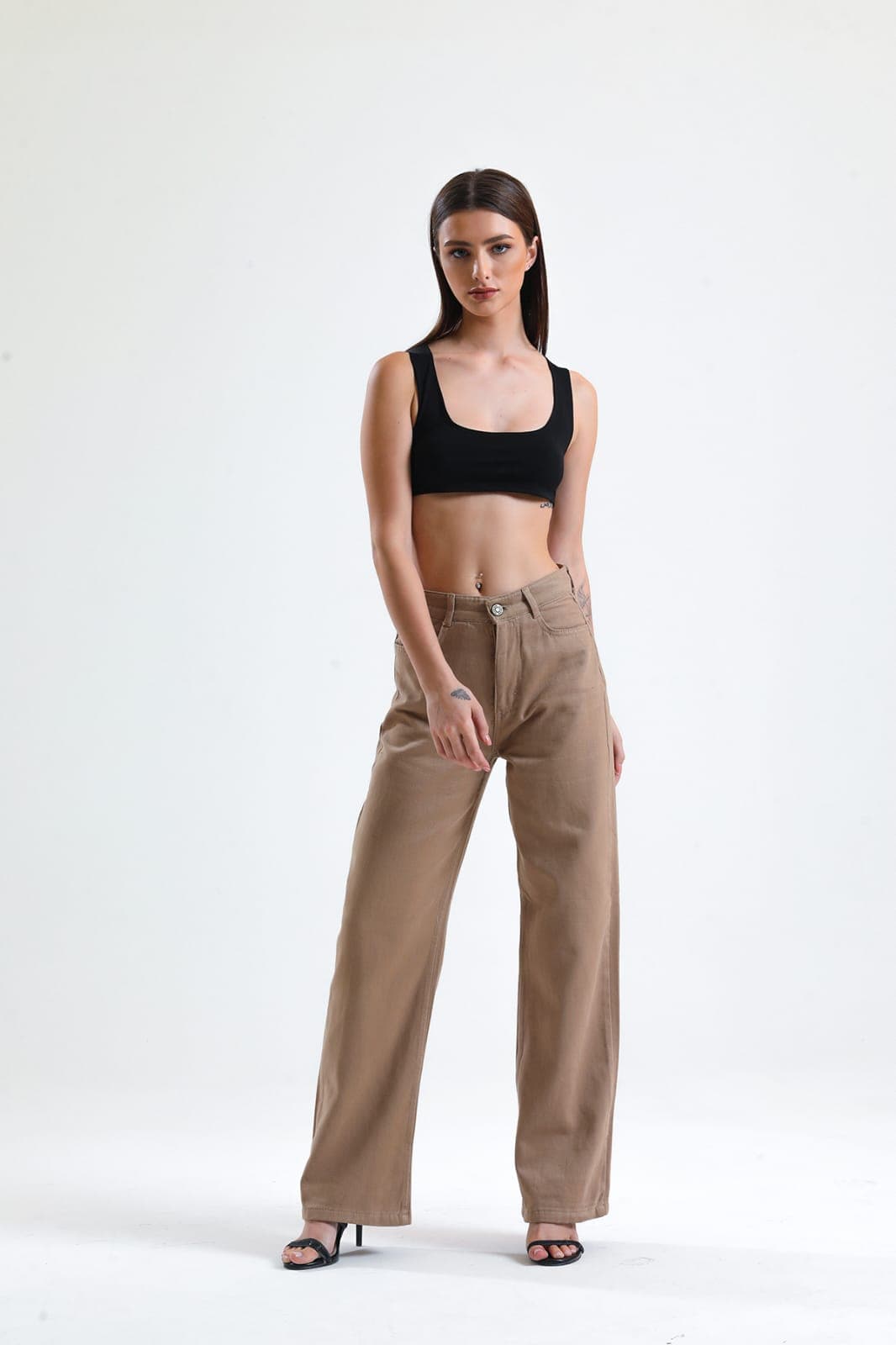 Vovikon KN Vizon Gabardin Boyfriend Bol Paça Pantolon Vovikon KN Vizon Gabardin Boyfriend Bol Paça Pantolon - Görsel 1