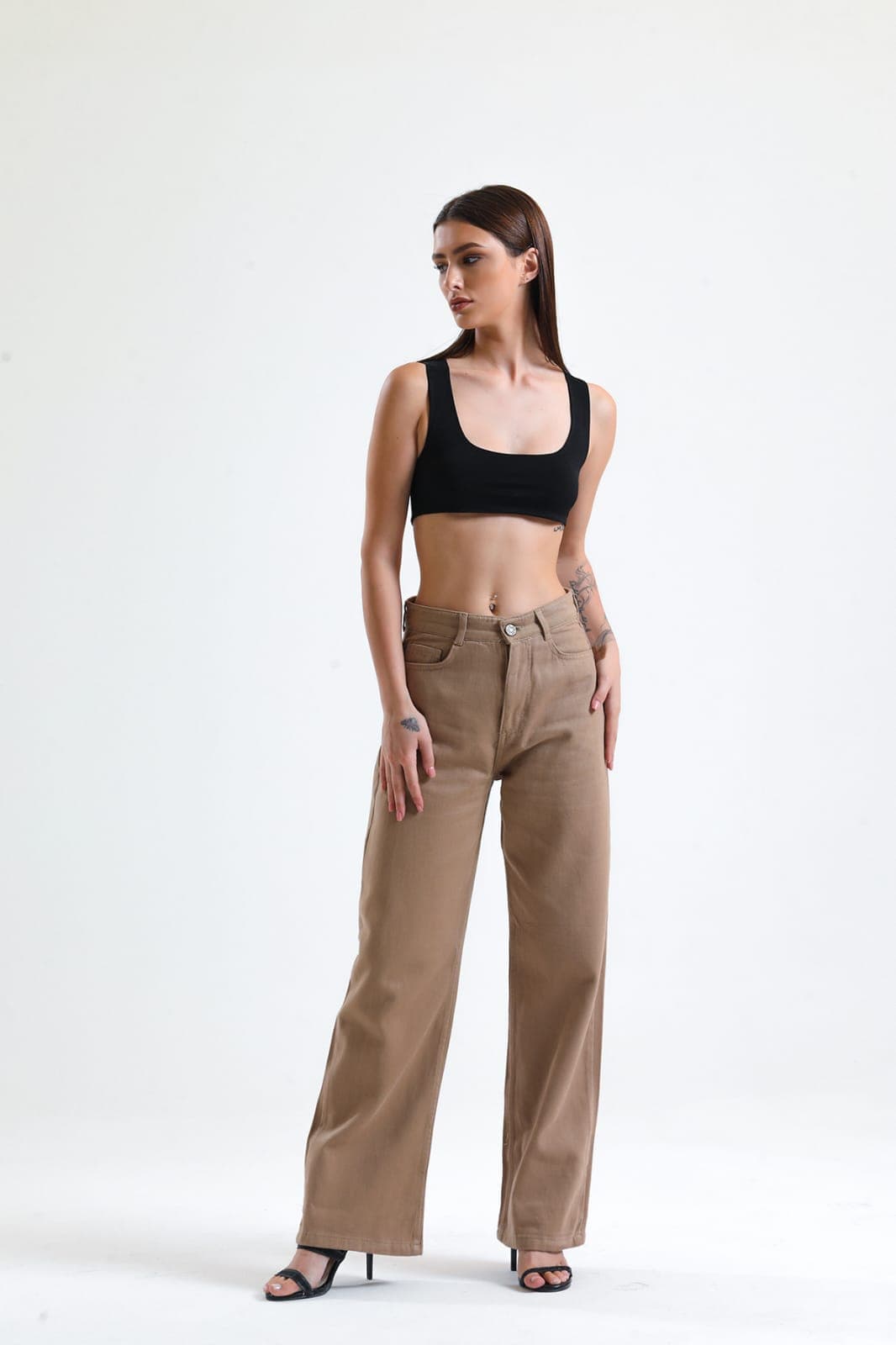 Vovikon KN Vizon Gabardin Boyfriend Bol Paça Pantolon Vovikon KN Vizon Gabardin Boyfriend Bol Paça Pantolon - Görsel 2