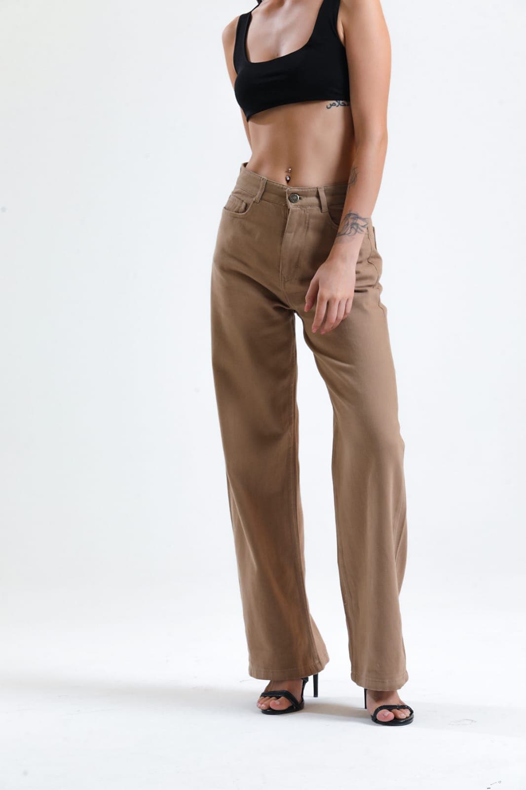 Vovikon KN Vizon Gabardin Boyfriend Bol Paça Pantolon Vovikon KN Vizon Gabardin Boyfriend Bol Paça Pantolon - Görsel 3