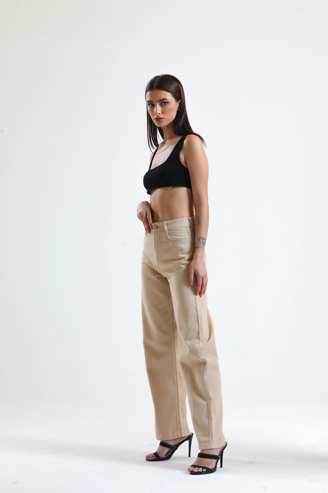 Vovikon KN Taş Gabardin Boyfriend Bol Paça Pantolon Vovikon KN Taş Gabardin Boyfriend Bol Paça Pantolon - Görsel 3