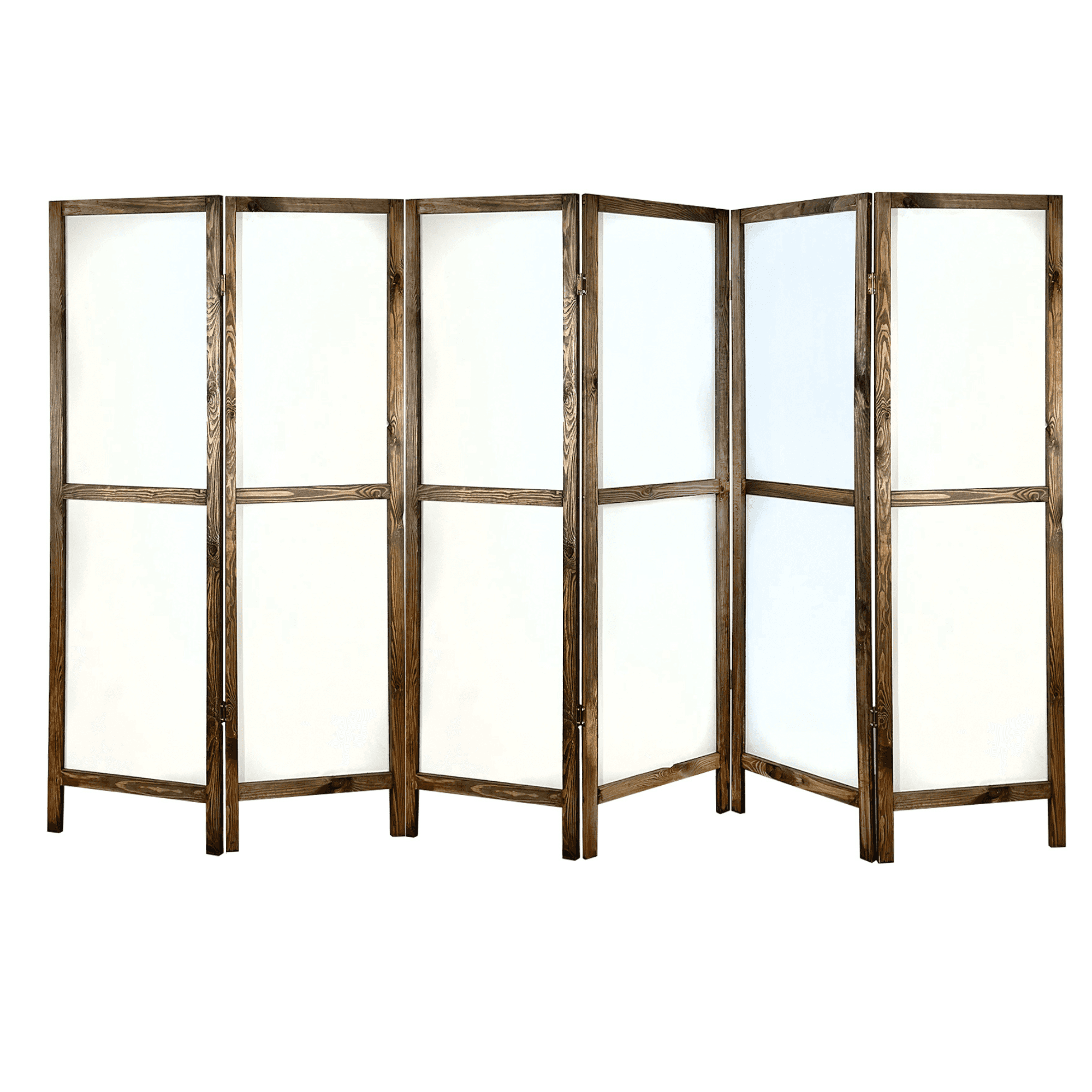 Ahşap Kumaş Katlanır 6 Kanat Paravan Oda Bölme Seperatör