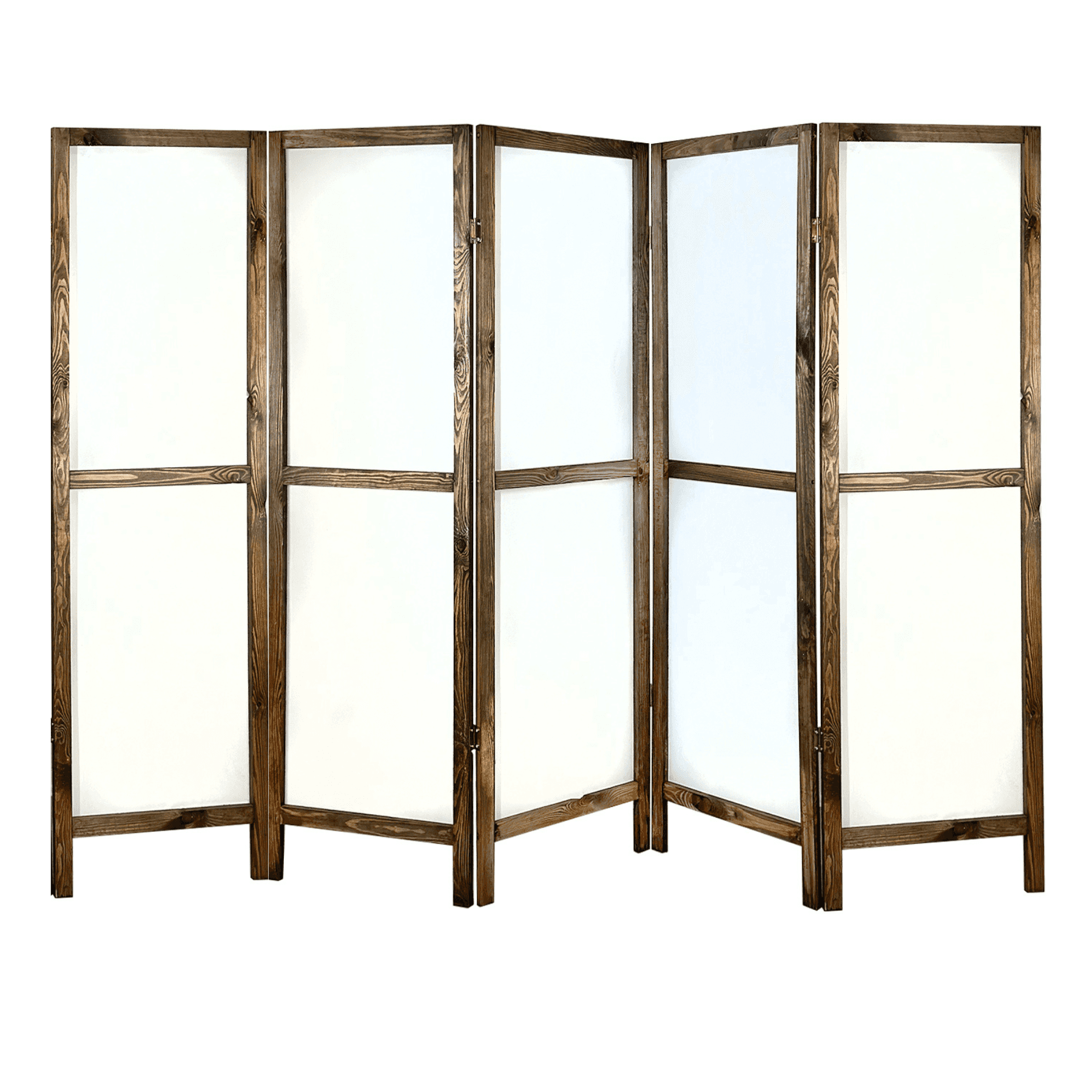 Ahşap Kumaş Katlanır 5 Kanat Paravan Oda Bölme Seperatör