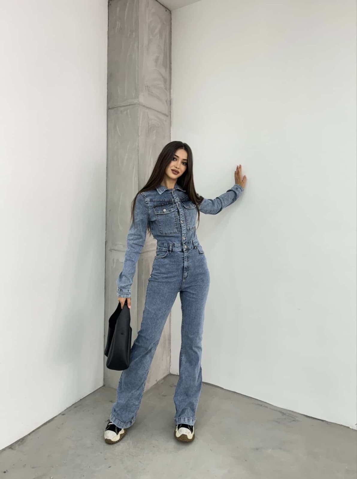 Vovikon KN Taş Yıkama İspanyol Paça Ceketli Tulum Vovikon KN Taş Yıkama İspanyol Paça Ceketli Tulum