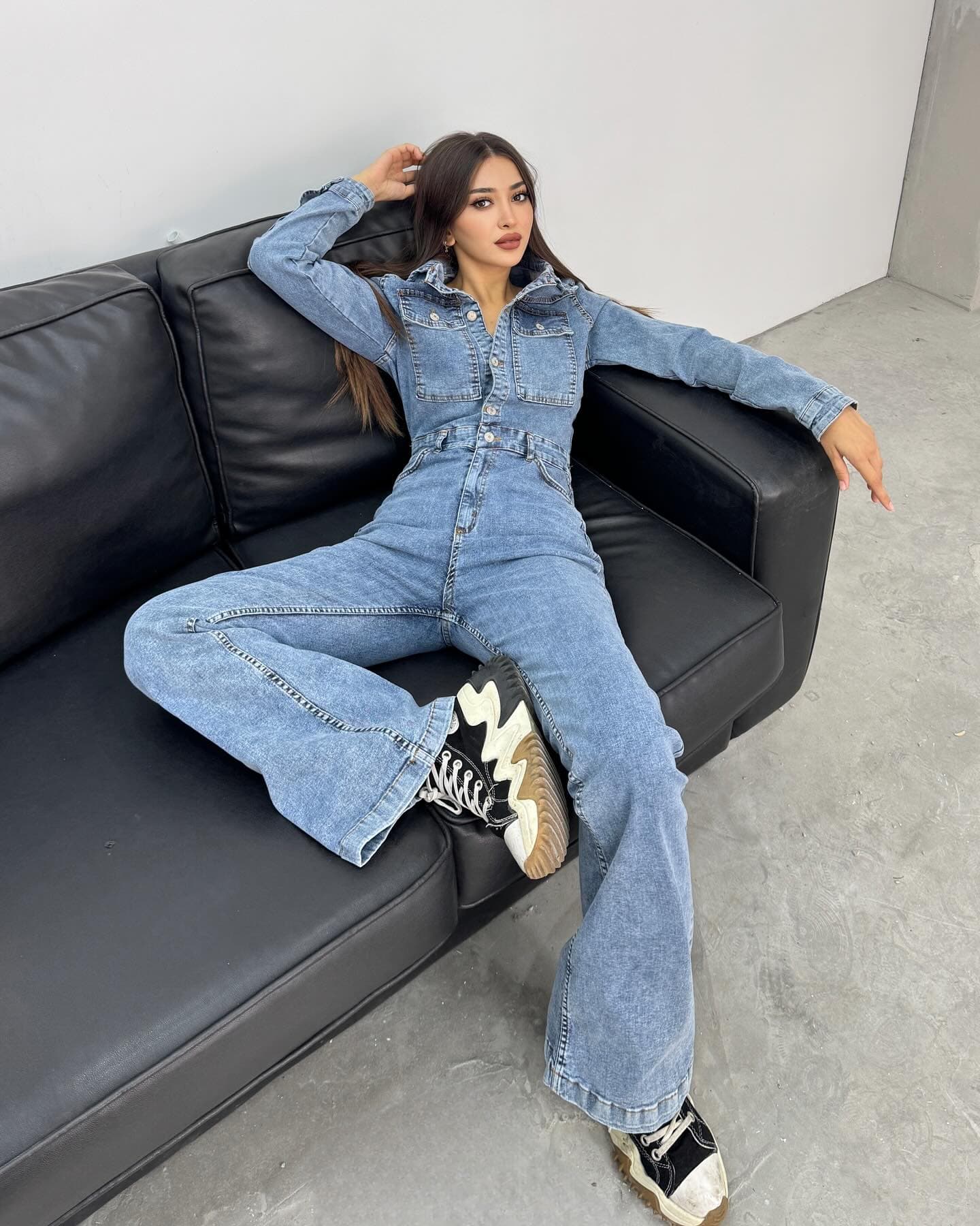 Vovikon KN Taş Yıkama İspanyol Paça Ceketli Tulum Vovikon KN Taş Yıkama İspanyol Paça Ceketli Tulum