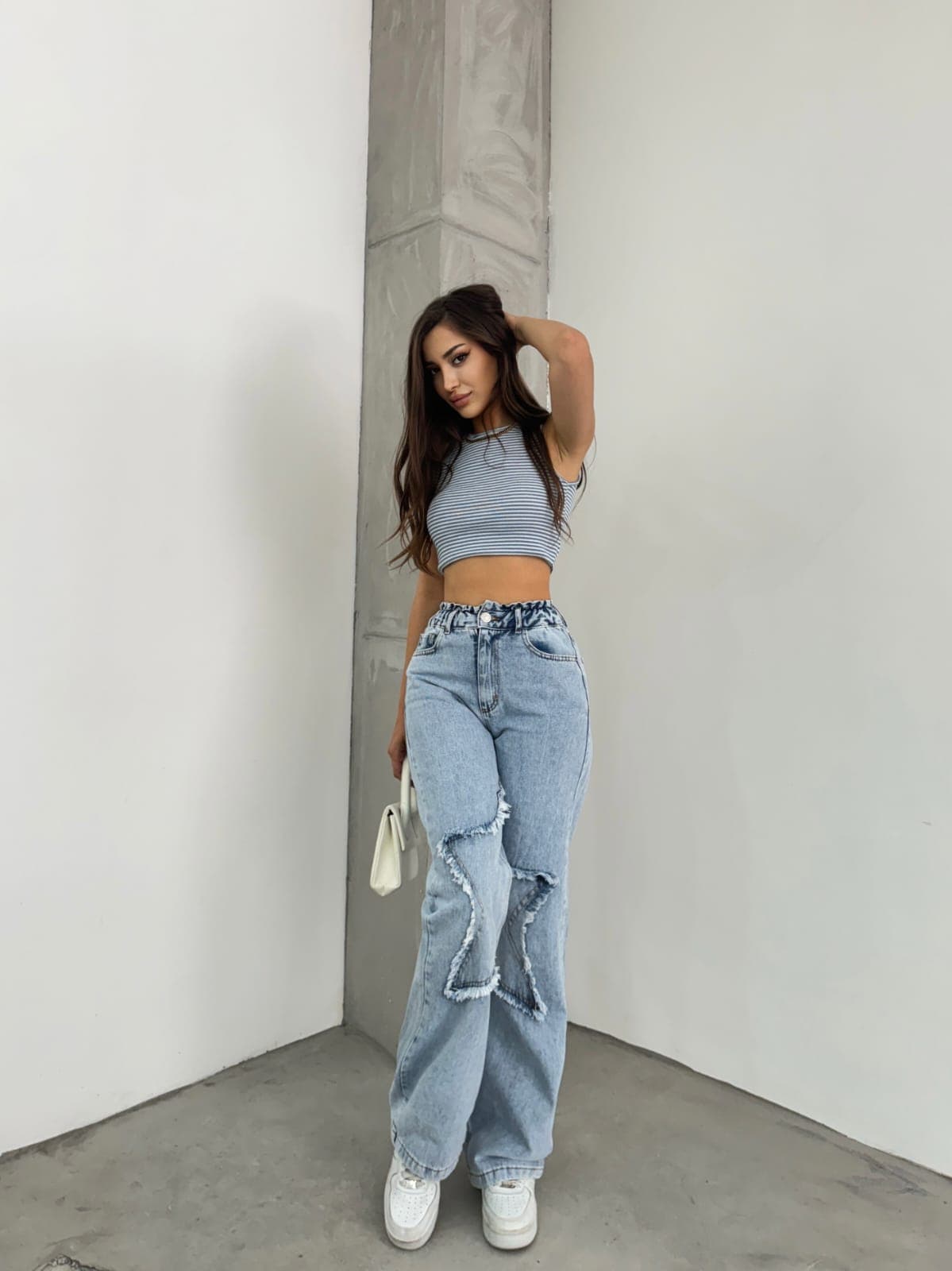 Vovikon KN Taş Yıkama Bacak Yıldız Boyfriend Bol Paça Jean Vovikon KN Taş Yıkama Bacak Yıldız Boyfriend Bol Paça Jean - Görsel 3