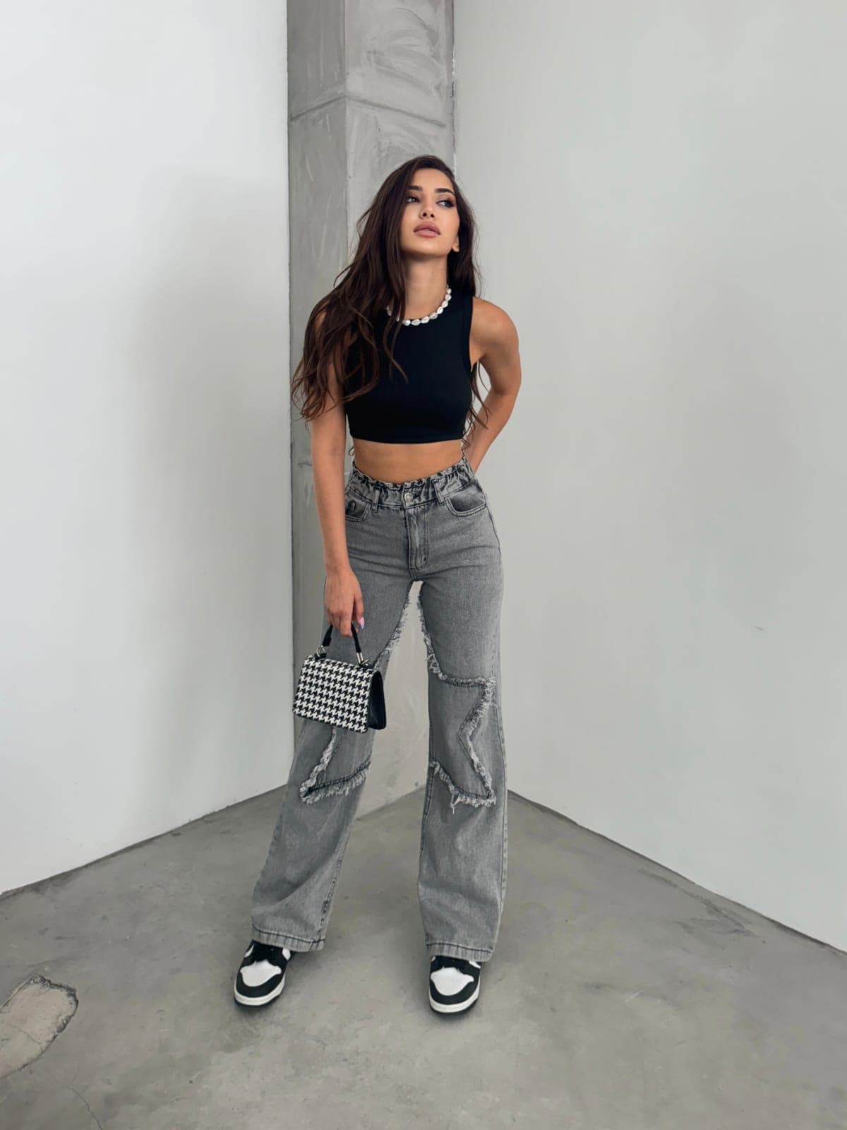 Vovikon KN Kar Siyah Bacak Yıldız Boyfriend Bol Paça Jean Vovikon KN Kar Siyah Bacak Yıldız Boyfriend Bol Paça Jean - Görsel 2