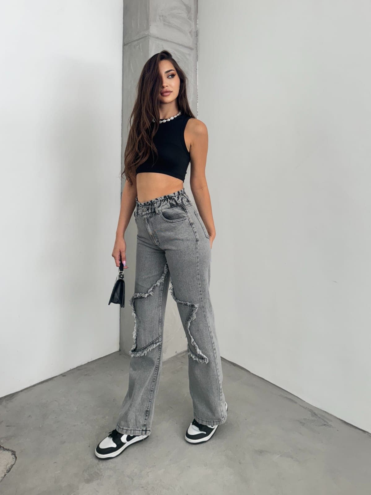 Vovikon KN Kar Siyah Bacak Yıldız Boyfriend Bol Paça Jean Vovikon KN Kar Siyah Bacak Yıldız Boyfriend Bol Paça Jean - Görsel 5