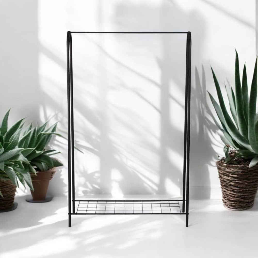 Metal Ayakkabılıklı Kıyafet Askısı Ayaklı Askılık