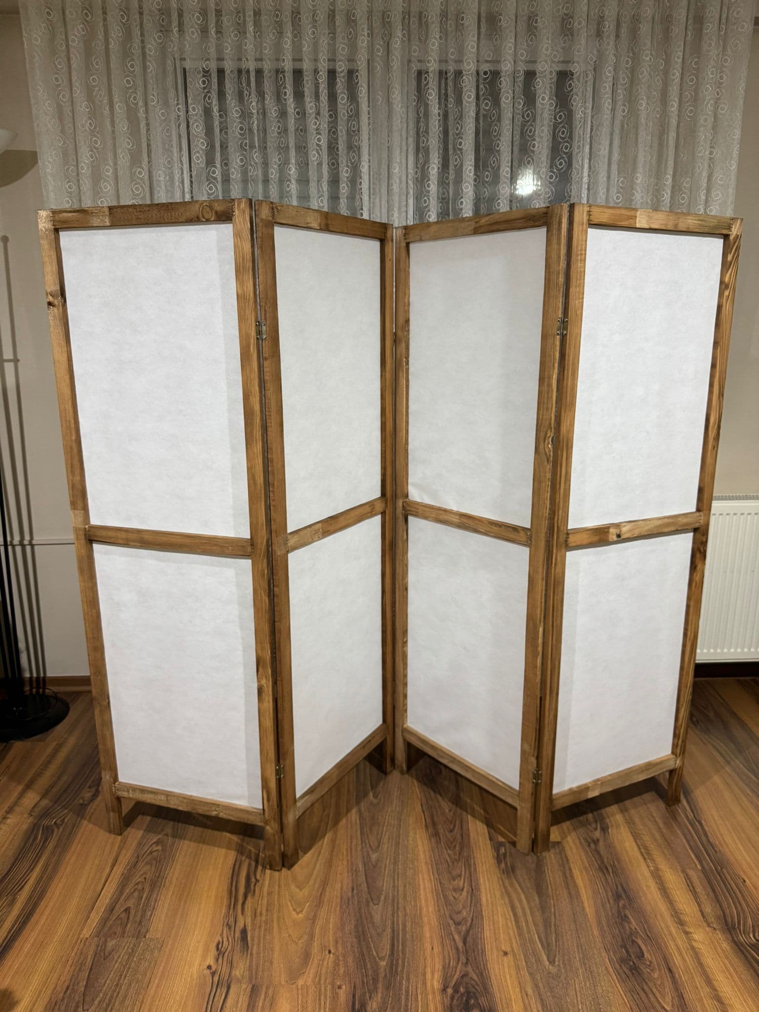 Ahşap Kumaş Katlanır 4 Kanat Paravan Oda Bölme Seperatör 200x160 Ahşap Kumaş Katlanır 4 Kanat Paravan Oda Bölme Seperatör 200x160
