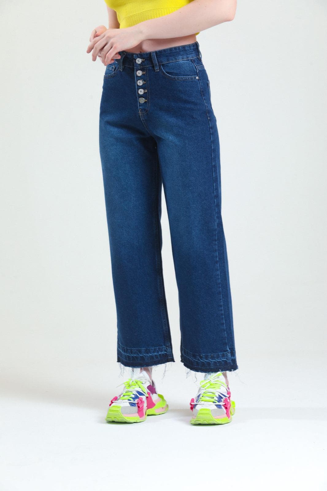 Vovikon Kn Paça Püsküllü Lacivert 5 Düğme Bol Paça Kadın Jean Vovikon Kn Paça Püsküllü Lacivert 5 Düğme Bol Paça Kadın Jean - Görsel 6