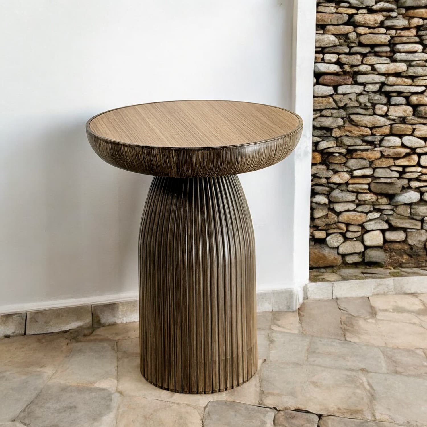 Ceviz Mantar Sehpa Yan Sehpa Kahve Sehpası Ceviz Mantar Sehpa Yan Sehpa Kahve Sehpası - Görsel 3