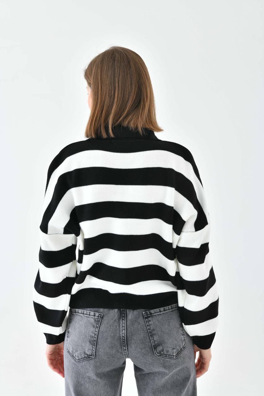 Vovikon Polo Yaka Şerit Detaylı Uzun Kollu Triko Kazak Vovikon Polo Yaka Şerit Detaylı Uzun Kollu Triko Kazak - Görsel 4