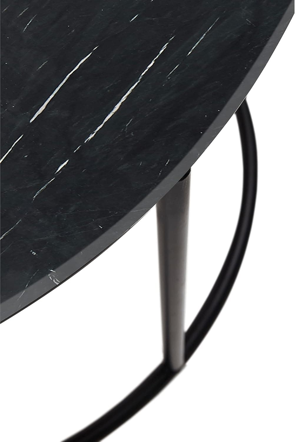 Yuvarlak Orta Sehpa Siyah Mermer Desenli Kahve Sehpası Yuvarlak Orta Sehpa Siyah Mermer Desenli Kahve Sehpası - Görsel 4