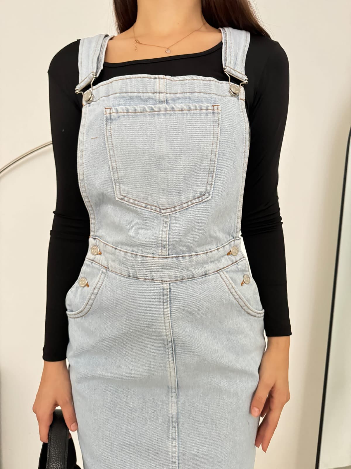 Vovikon KN Taş Yıkama Bahçevan Etekli Tulum Elbise Salopet Vovikon KN Taş Yıkama Bahçevan Etekli Tulum Elbise Salopet