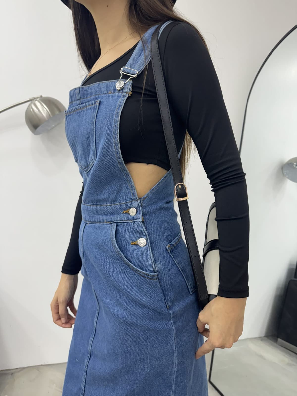 Vovikon Kn Mavi Bahçevan Etekli Tulum Elbise Salopet Vovikon Kn Mavi Bahçevan Etekli Tulum Elbise Salopet