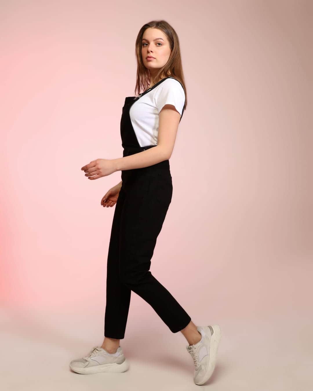 Vovikon Kn Siyah Denim Boyfriend Bahçevan Tulum