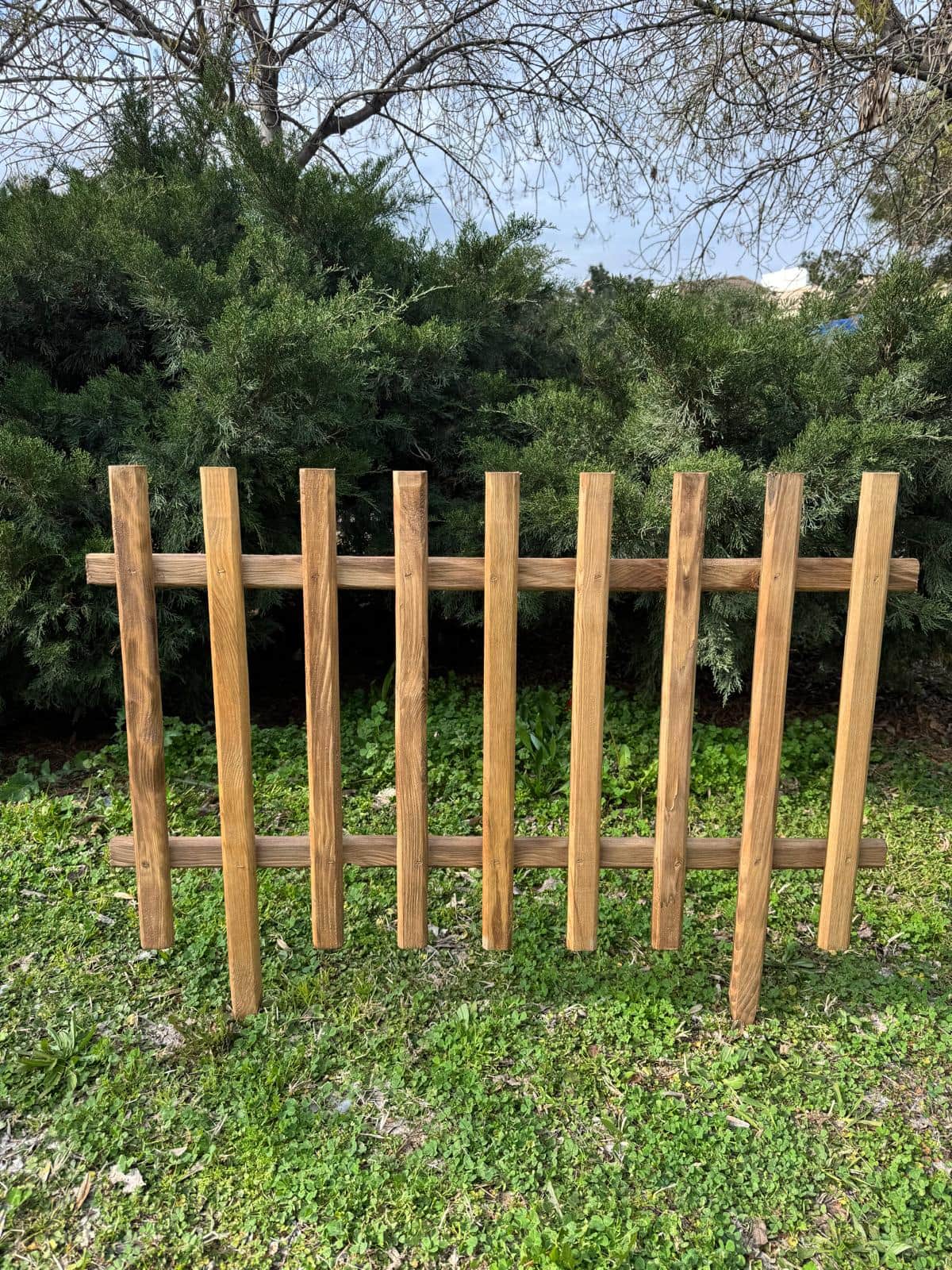 Ahşap Bahçe Çiti 100 cm Dekoratif Çit