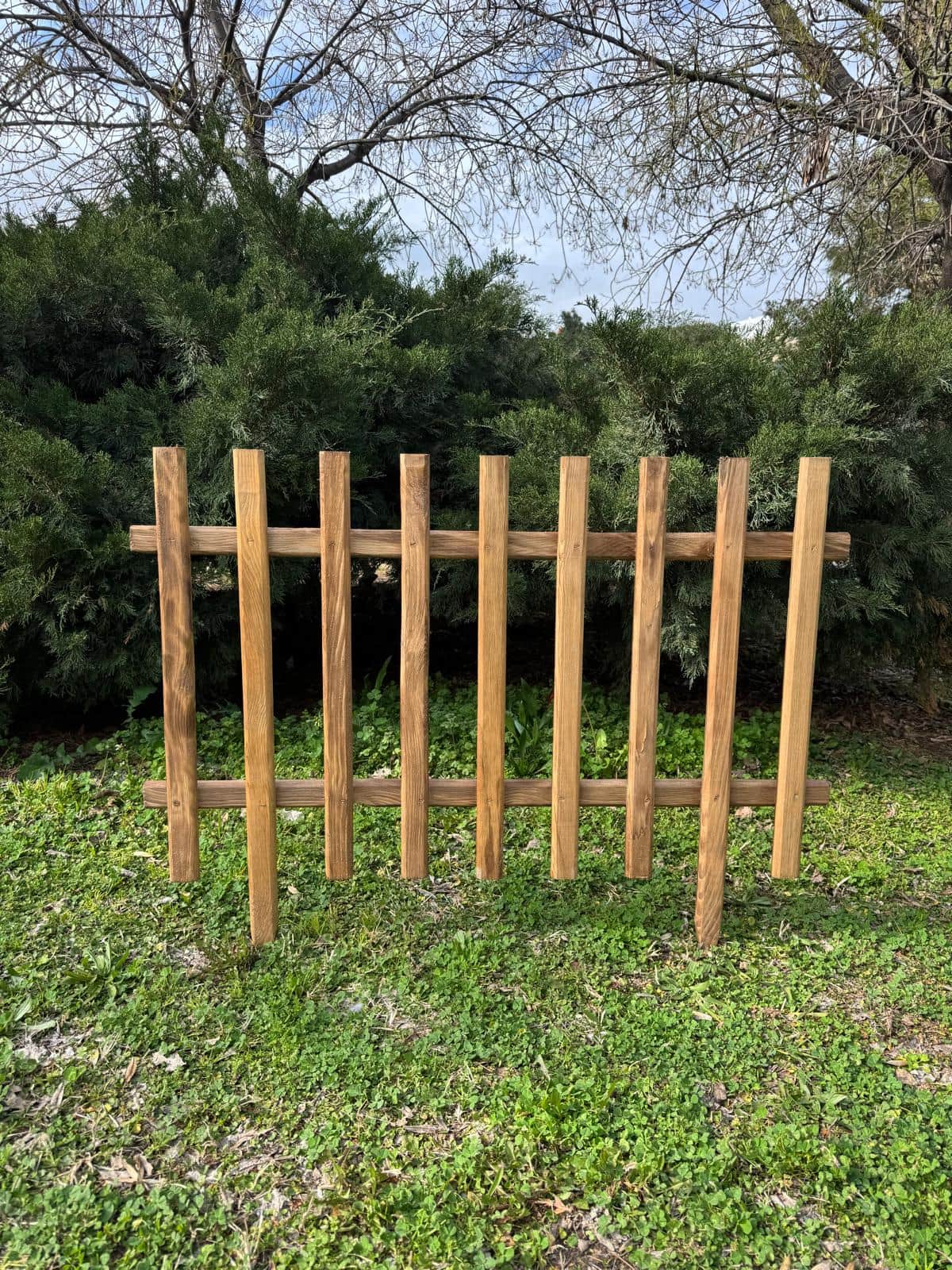 Ahşap Bahçe Çiti 100 cm Dekoratif Çit