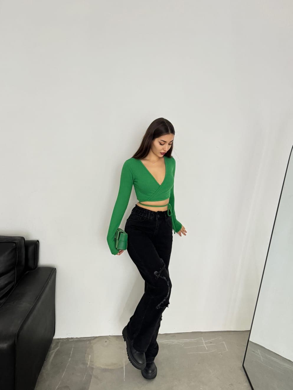 Vovikon Kn Siyah Bacak Yıldız Boyfriend Bol Paça Jean Vovikon Kn Siyah Bacak Yıldız Boyfriend Bol Paça Jean - Görsel 5