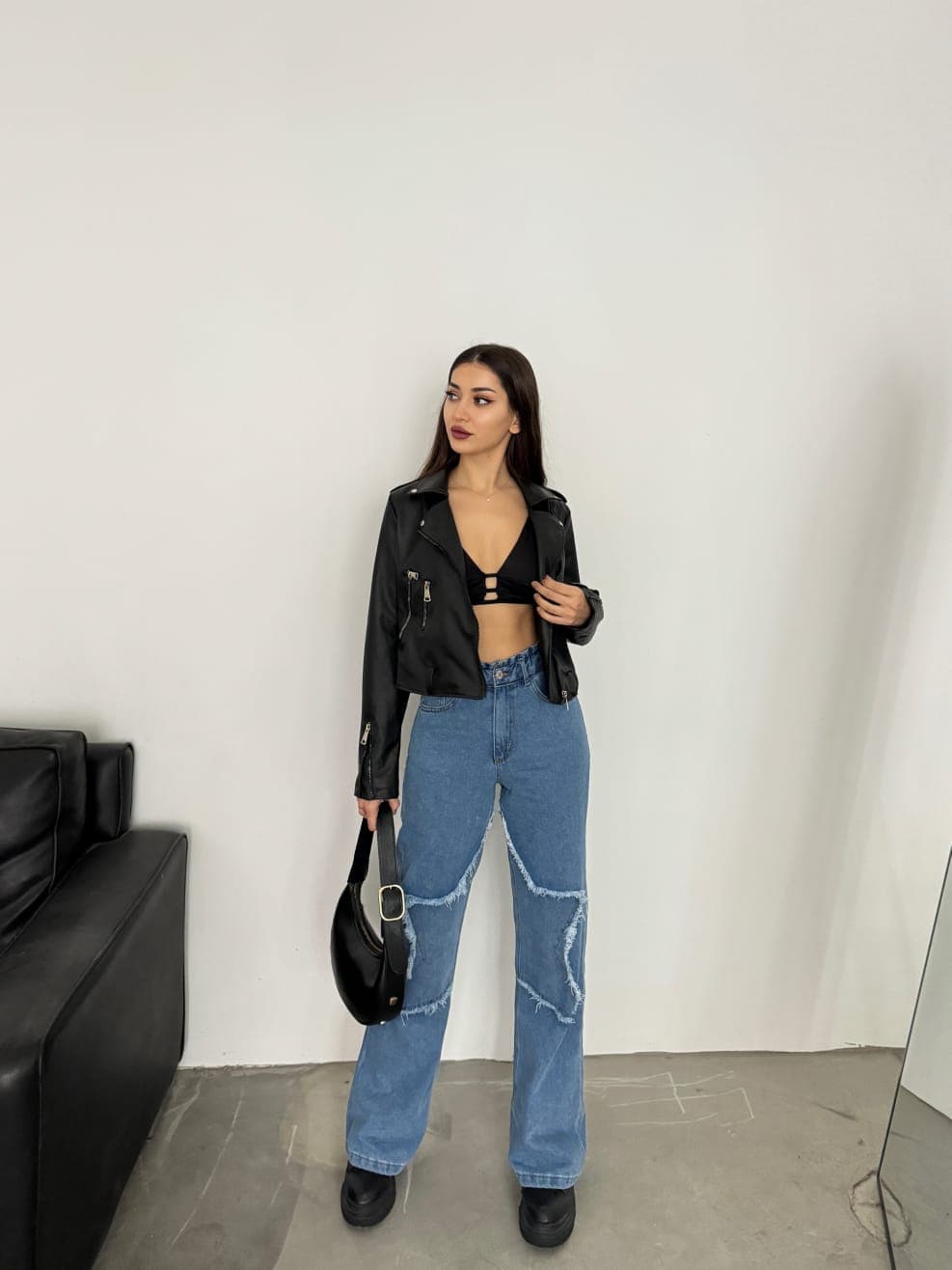 Vovikon KN Mavi Bacak Yıldız Boyfriend Bol Paça Jean Vovikon KN Mavi Bacak Yıldız Boyfriend Bol Paça Jean - Görsel 2