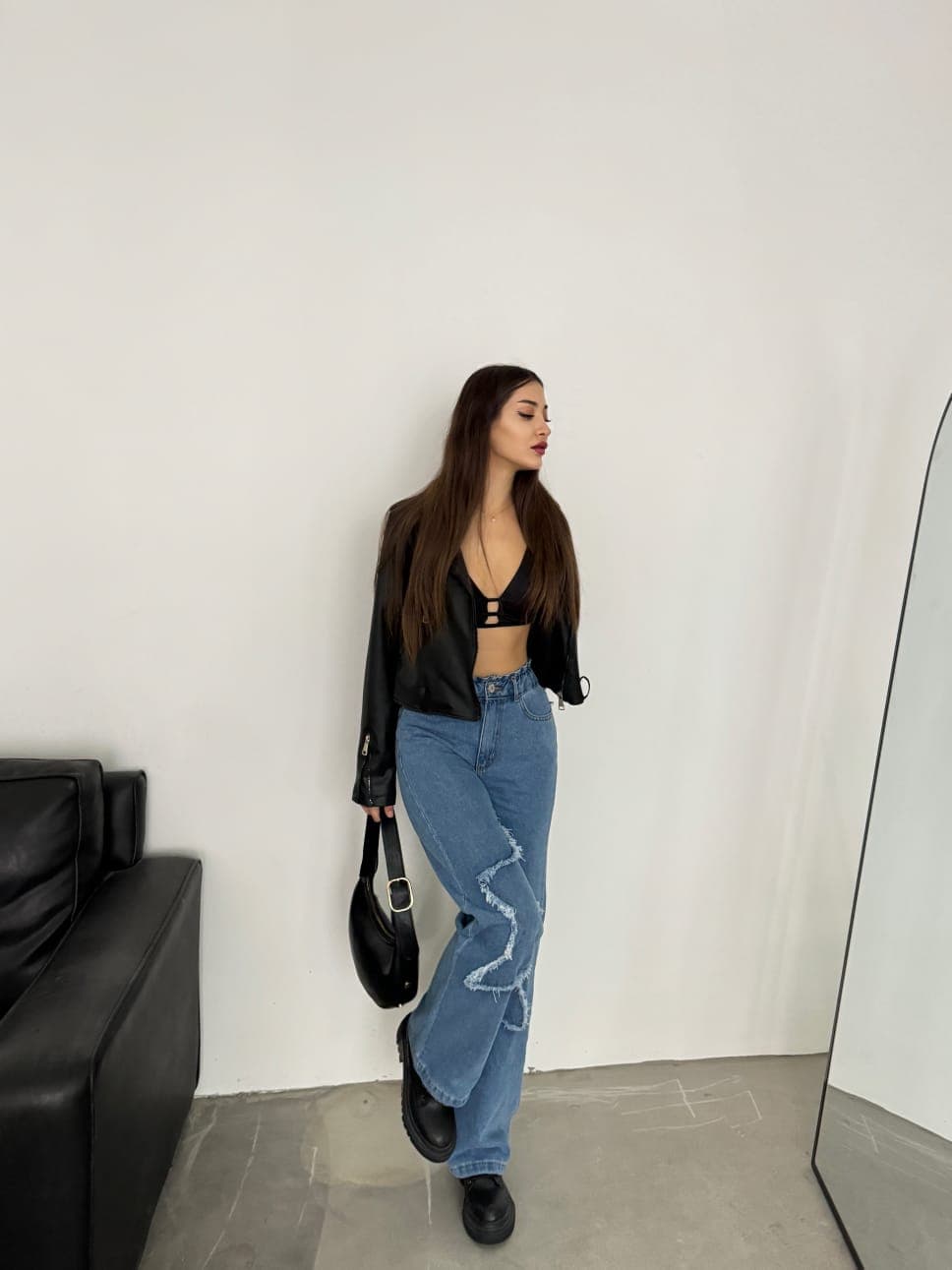 Vovikon KN Mavi Bacak Yıldız Boyfriend Bol Paça Jean Vovikon KN Mavi Bacak Yıldız Boyfriend Bol Paça Jean - Görsel 4