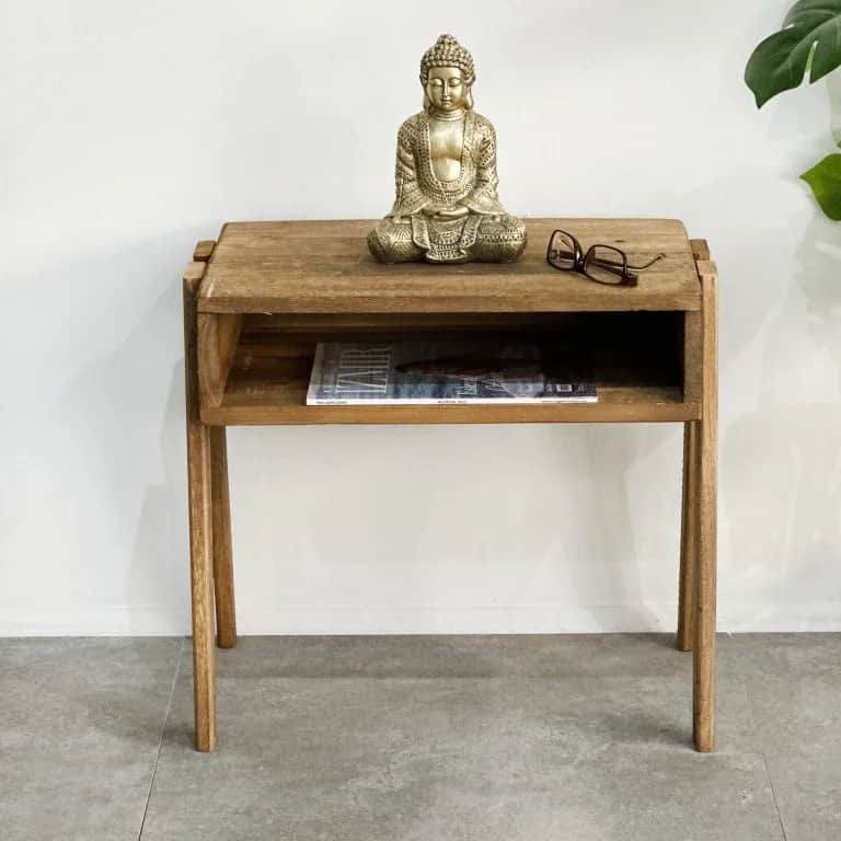 Ahşap Raflı Yan Sehpa Komodin 5316