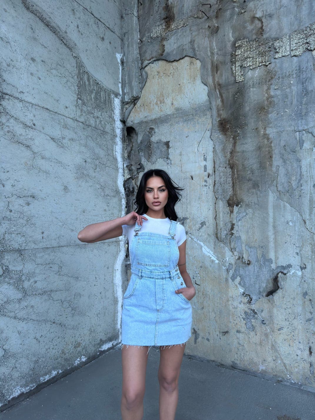 Vovikon KN Taş Yıkama Etek Ucu Kesik Püsküllü Bahçıvan Salopet Elbise Vovikon KN Taş Yıkama Etek Ucu Kesik Püsküllü Bahçıvan Salopet Elbise