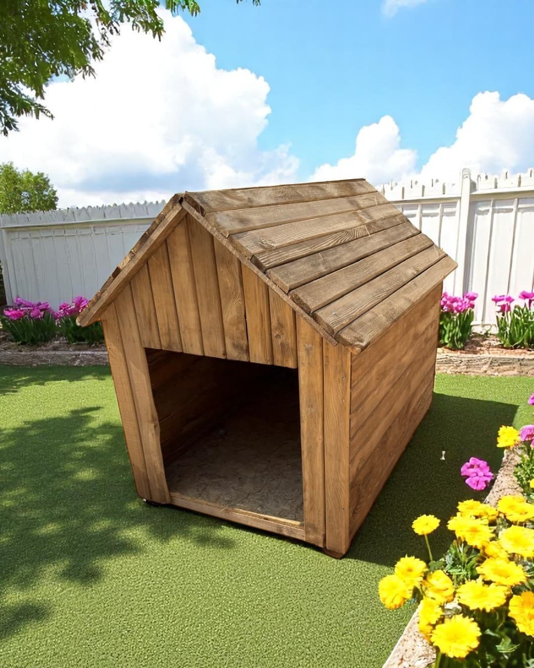 Vovikon Ahşap Köpek Kulübesi Pati Evi Yuvası Vovikon Ahşap Köpek Kulübesi Pati Evi Yuvası