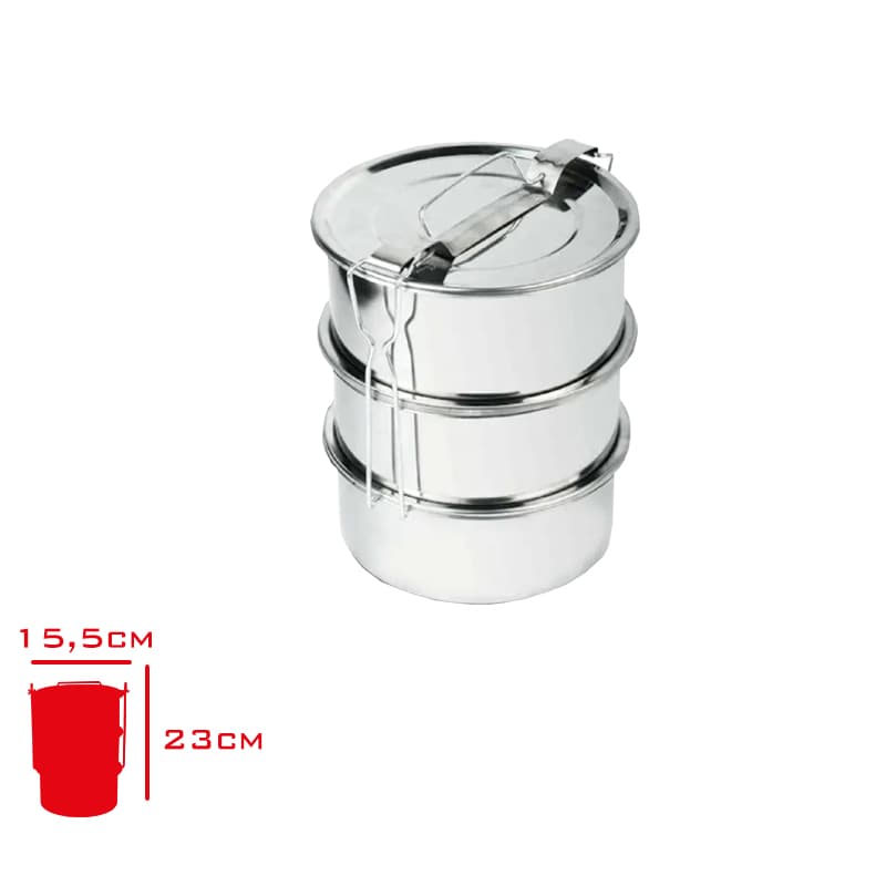 Çelik 3lü Tel Kulplu 2.25 Litre Sefer Tası Çelik 3lü Tel Kulplu 2.25 Litre Sefer Tası - Görsel 2