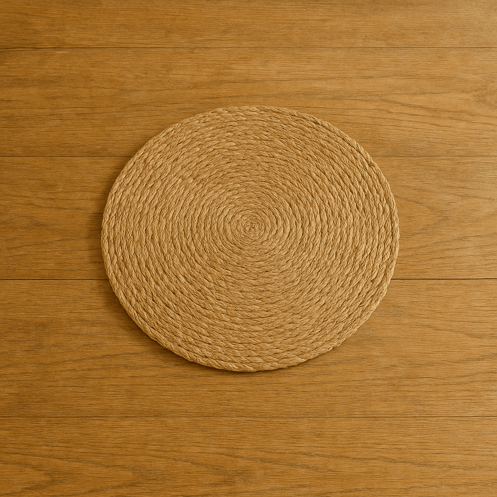 Yuvarlak Hasır Amerikan Servis 4lü Supla Seti 35x35 cm Yuvarlak Hasır Amerikan Servis 4lü Supla Seti 35x35 cm