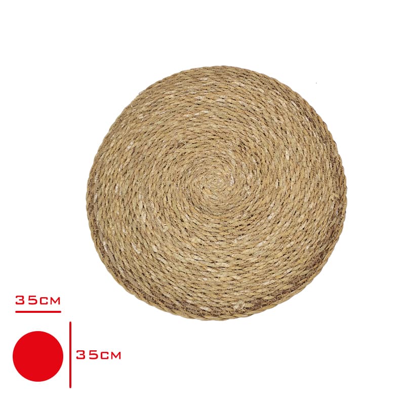 Yuvarlak Hasır Amerikan Servis 4lü Supla Seti 35x35 cm Yuvarlak Hasır Amerikan Servis 4lü Supla Seti 35x35 cm