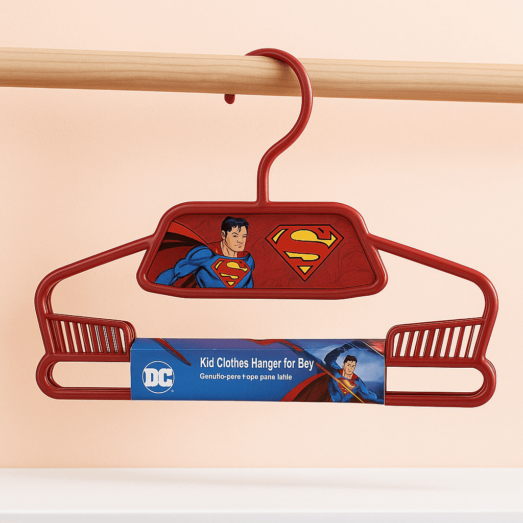 Çizgi Karakterli 4lü Çocuk Elbise Askısı