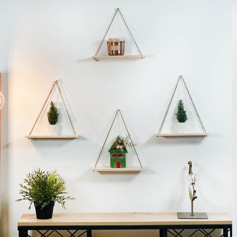 Ahşap 4 Adet Duvar Rafı 5041