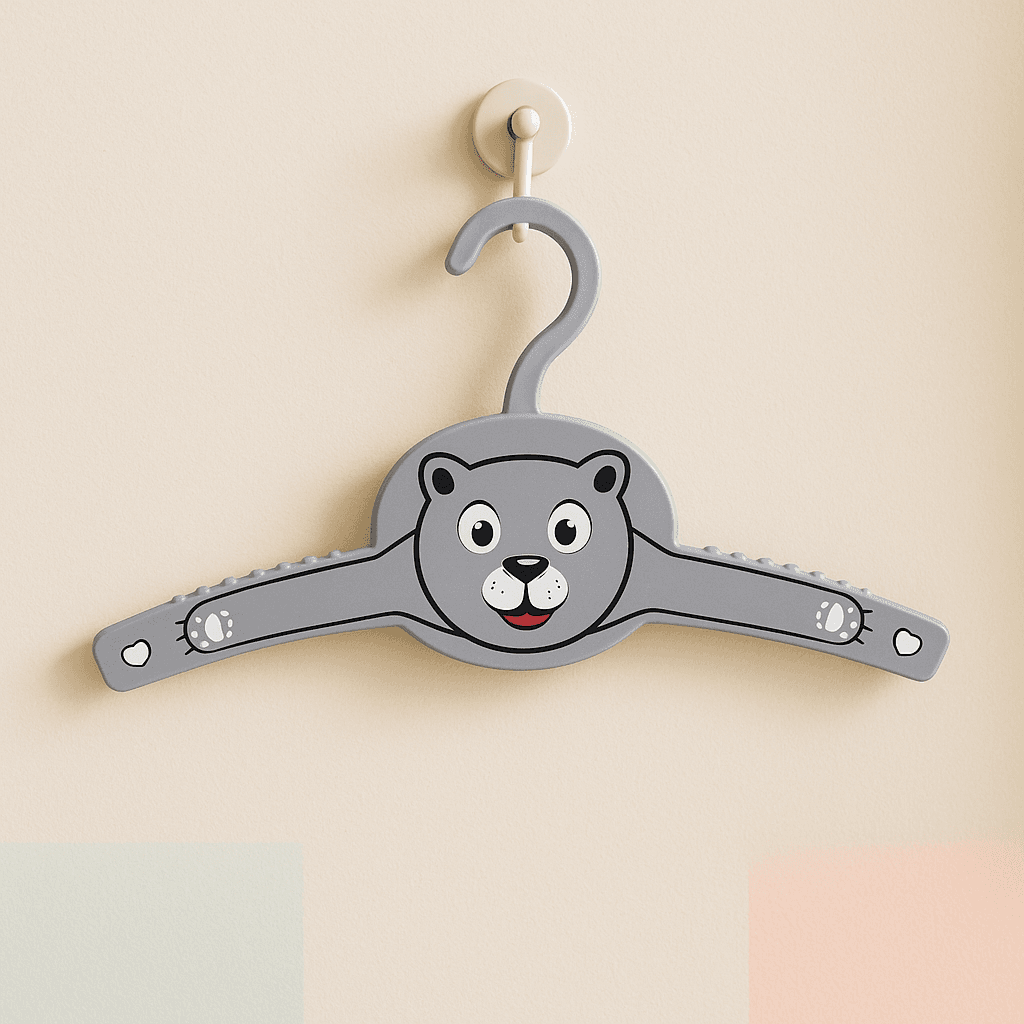 Çocuk Elbise Askısı Ayı Desenli 4lü Çocuk Elbise Askısı Ayı Desenli 4lü - Görsel 1