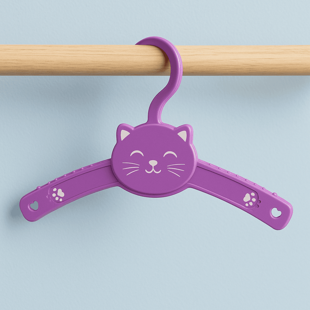 Çocuk Elbise Askısı Kedi Desenli 4lü Çocuk Elbise Askısı Kedi Desenli 4lü - Görsel 1